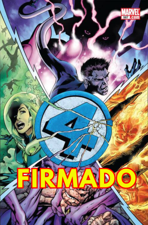 Fantastic Four Vol 3 #587 Cover G DF Signed By Joe Quesada