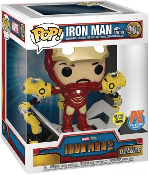 Iron Man 2 Iron Man with Gantry Glows in the Dark Special Edition Bobble-Head
