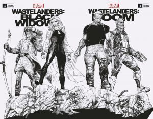 Wastelanders Black Widow/Doom Variant Steve McNiven Podcast Connecting Covers Set
