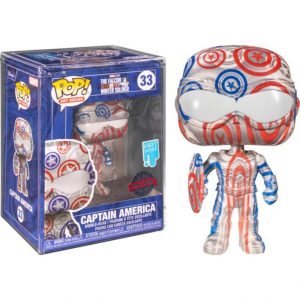 Funko POP Marvel Art Captain America Exclusive Bobble-Head