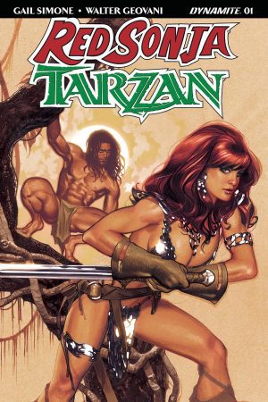 Red Sonja/Tarzan #1 Cover A Regular Adam Hughes Cover