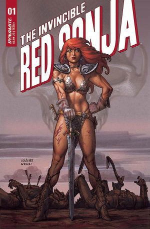 The Invincible Red Sonja #1 Cover B Variant Joseph Michael Linsner Cover
