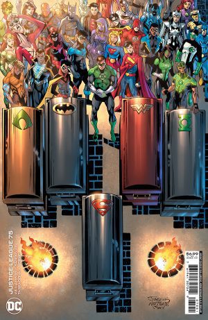 Justice League Vol 4 #75 Cover D Variant Dan Jurgens Norm Rapmund & Alex Sinclair Card Stock Cover