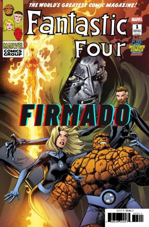 Fantastic Four Vol 6 #1 Midtown Exclusive Mark Bagley Variant Cover Signed by Sara Pichelli