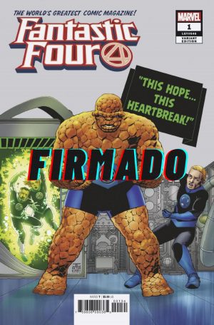 Fantastic Four Vol 6 #1 Cover K Variant John Cassaday Cover Signed by Sara Pichelli