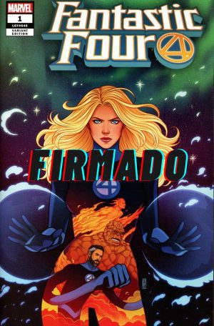 Fantastic Four Vol 6 #1 Cover S ComicsPro Exclusive Jen Bartel Variant Cover Signed by Sara Pichelli