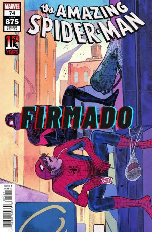 Amazing Spider-Man Vol 5 #74 Cover B Variant Sara Pichelli Miles Morales Spider-Man 10th Anniversary Cover Signed by Sara Pichelli