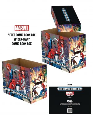 Caja para comics Free Comic Book Day MARVEL COMICS SPIDER-MAN SHORT COMIC STORAGE BOX
