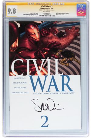 Civil War #2 Regular Cover DF Signed by Steve McNiven CGC Signature Series 9.8