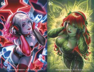 Harley Quinn and Poison Ivy #2 Variant Warren Louw Card Stock Connecting Covers Set