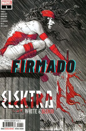 Elektra Black White & Blood #1 Cover A Regular John Romita Jr Cover Signed by Declan Shalvey