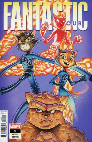 Fantastic Four Vol 7 #2 Cover D Variant Chrissie Zullo Cat Cover
