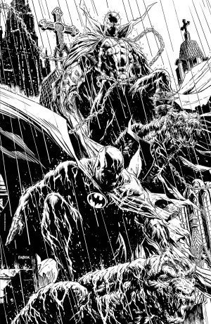 Batman/Spawn #1 (One Shot) Cover N Incentive Jason Fabok Black & White Cover