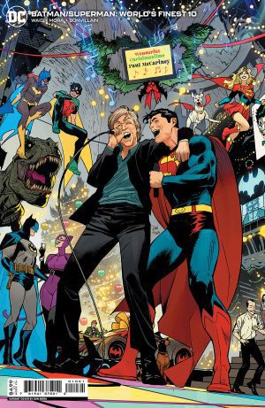 Batman/Superman Worlds Finest #10 Cover C Variant Dan Mora Paul McCartney Holiday Card Stock Cover