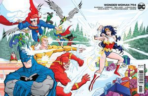Wonder Woman Vol 5 #794 Cover C Variant Travis Kotzebue & Jordan Kotzebue DC Holiday Card Card Stock Cover