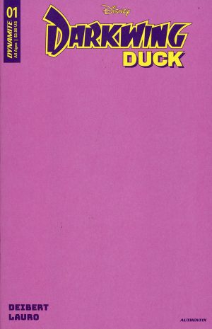 Darkwing Duck Vol 3 #1 Cover F Variant Purple Blank Authentix Cover