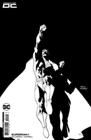 Superman Vol 7 #1 Cover M Incentive Andy Kubert Black & White Card Stock Variant Cover