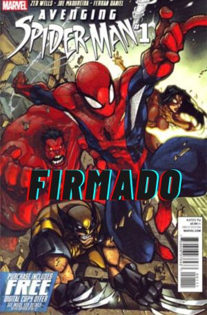 Avenging Spider-Man #1 Cover A Regular Joe Madureira Cover Without Polybag Signed by Zeb Wells