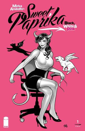 Mirka Andolfo's Sweet Paprika Black White & Pink #1 (One Shot) Cover B Variant Frank Cho Cover