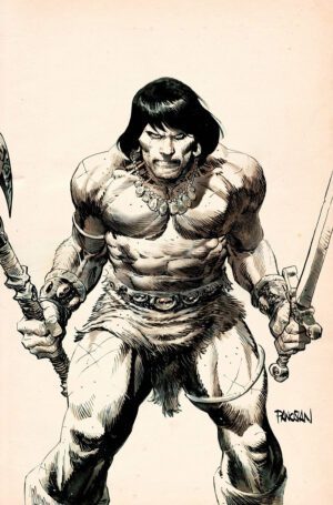 Conan The Barbarian Vol 5 #1 Cover K Incentive Dan Panosian Black & White Inks Virgin Cover