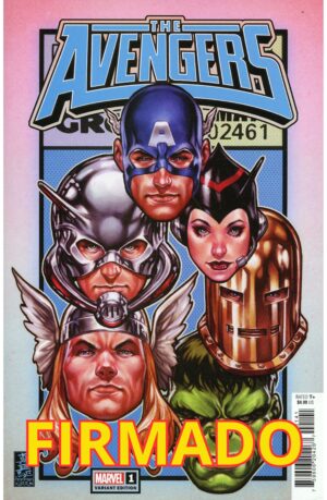 Avengers Vol 8 #1 Cover C Variant Mark Brooks Corner Box Cover Signed by Mark Brooks