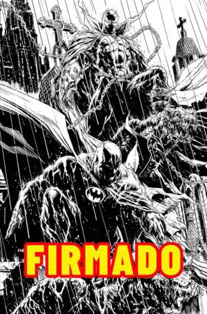 Batman Spawn #1 (One Shot) Cover N Incentive Jason Fabok Black & White Cover Signed by Jason Fabok