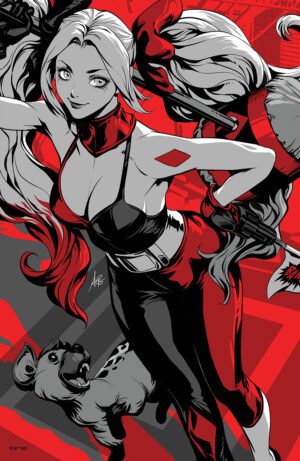 Harley Quinn Black White Redder #1 Cover D Variant Stanley Artgerm Lau Foil Cover