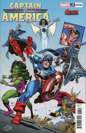 Captain Marvel Vol 10 #3 Cover B Variant Ron Frenz Avengers 60th Anniversary Cover