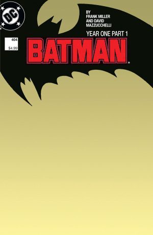 Batman #404 Cover H Facsimile Edition Variant Blank Card Stock Cover