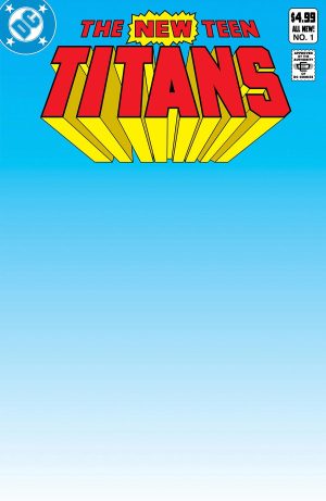The New Teen Titans #1 Facsimile Edition Cover C Variant Blank Card Stock Cover