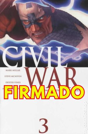 Civil War #3 Cover A 1st Ptg Regular Cover Signed by Steve McNiven