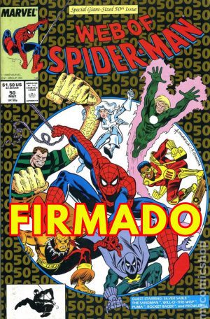 Web of Spider-Man (1985 1st Series) #50 Cover A Regular Alex Saviuk Cover Signed by Alex Saviuk