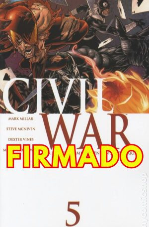 Civil War #5 Cover A 1st Ptg Regular Cover Signed by Steve McNiven