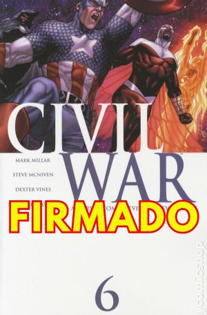 Civil War #6 Cover A 1st Ptg Regular Cover Signed by Steve McNiven
