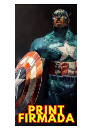 Orlando Megacon 2024 Captain America Print Signed by Simone Bianchi