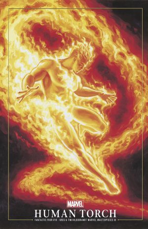 Fantastic Four Vol 7 #18 Cover B Variant Greg Hildebrandt & Tim Hildebrandt Marvel Masterpieces III Human Torch Cover