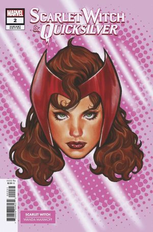 Scarlet Witch & Quicksilver #2 Cover B Variant Mark Brooks Headshot Cover