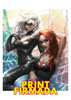 Orlando Megacon 2024 Black Cat & Mary Jane Print Signed by Kendrik Kunkka Lim