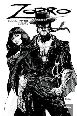 Zorro Man Of The Dead #3 Cover F Variant Dan Panosian Black & White Backer Cover