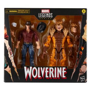 Marvel Legends Wolverine 50th Anniversary Marvel's Logan & Sabretooth 2-Pack Action Figures