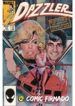 Dazzler #30 Cover A Regular Bill Sienkiewicz Cover Signed by Bill Sienkiewicz