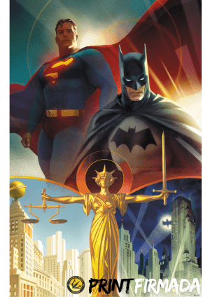 SDCC 2024 Batman & Superman Print Signed by Joshua Middleton