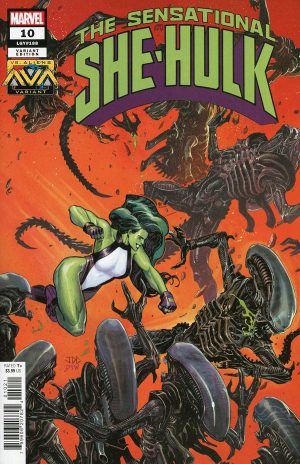 Sensational She-Hulk Vol 2 #10 Cover B Variant Joshua Cassara Marvel vs Alien Cover