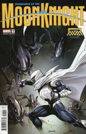 Vengeance Of The Moon Knight Vol 2 #7 Cover B Variant Stephen Segovia Marvel vs Alien Cover