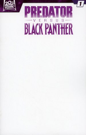 Predator vs Black Panther #1 Cover G Variant Blank Cover