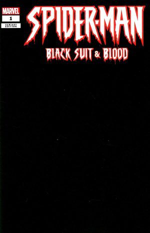 Spider-Man Black Suit & Blood #1 Cover E Variant Black Blank Cover