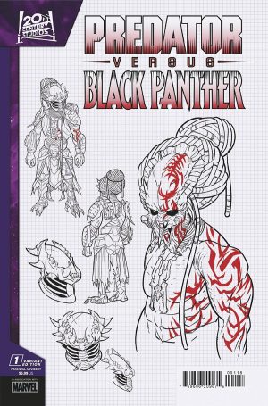 Predator vs Black Panther #1 Cover H Incentive Chris Allen Design Variant Cover