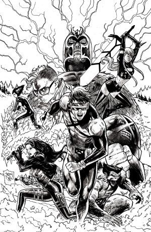 X-Men Vol 7 #1 Cover L SDCC 2024 Previews Exclusive Tony S Daniel Black & White Variant Cover