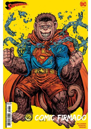 Superman Vol 7 #13 Cover F Variant Maria Wolf April Fools Beppo The Super Monkey Card Stock Cover Signed by Maria Wolf