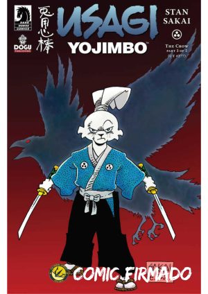 Usagi Yojimbo The Crow #3 SDCC 2024 40th Anniversary Exclusive Cover Signed by Stan Sakai